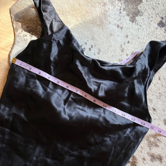 REFORMATION Reformation Kalmia Silk Mini Dress Cow Neck Asymmetrical Size XS - Picture 8 of 9